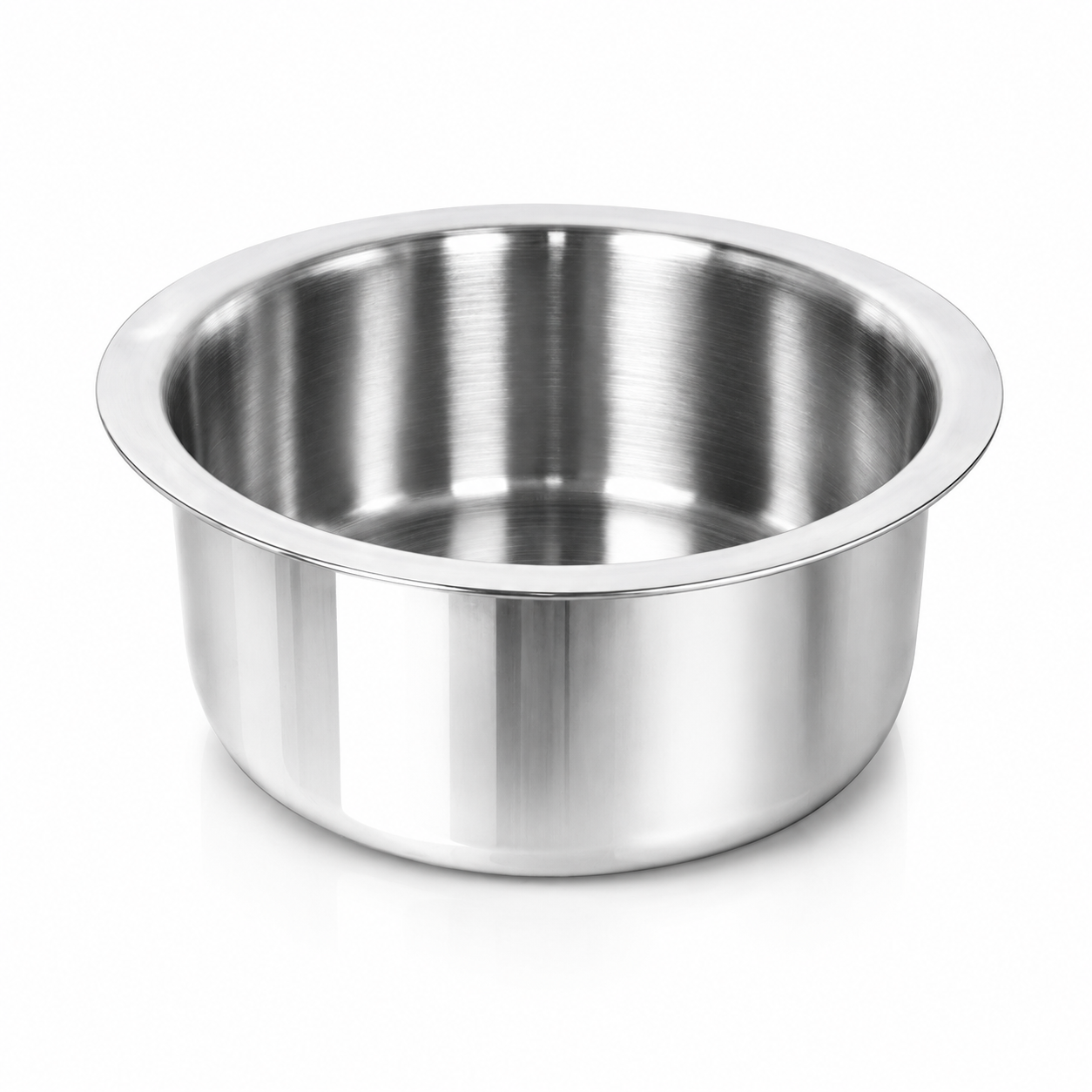 UPCW TRIPLY STAINLESS STEEL INDUCTION FRIENDLY FLAT BOTTOM TOPE WITHOUT LID