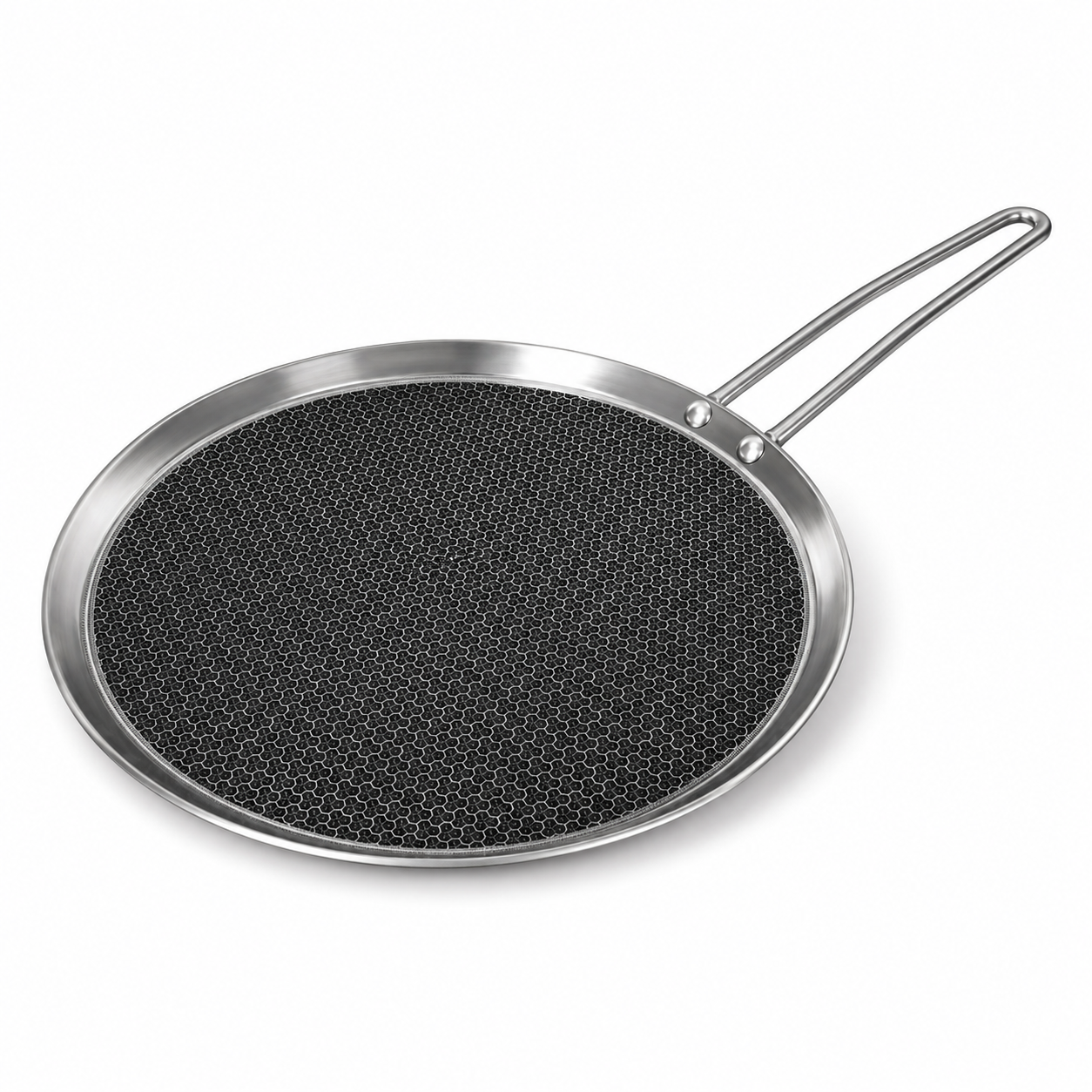 UPCW TRIPLY STAINLESS STEEL DOSA TAWA WITH HONEYCOMB PATTERN