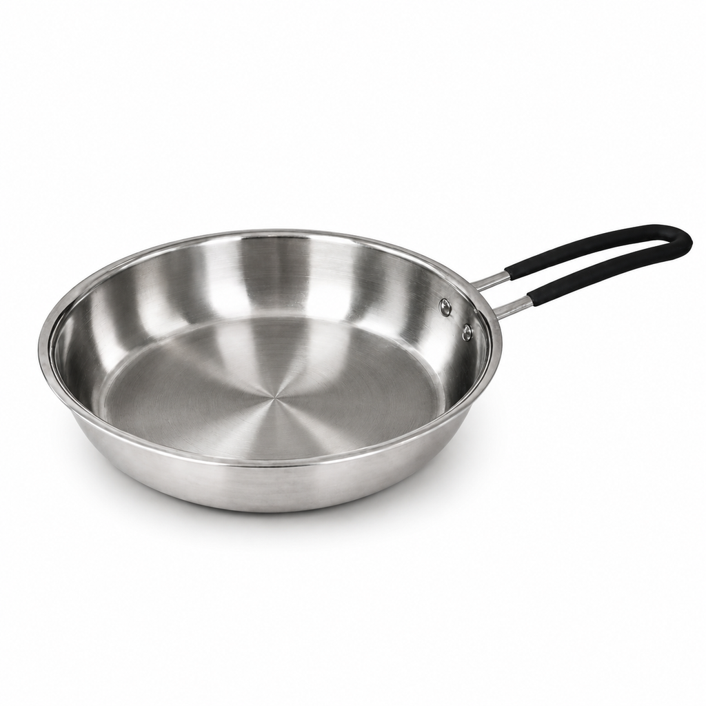 UPCW TRIPLY STAINLESS STEEL INSULATED COOL GRIP FRYPAN