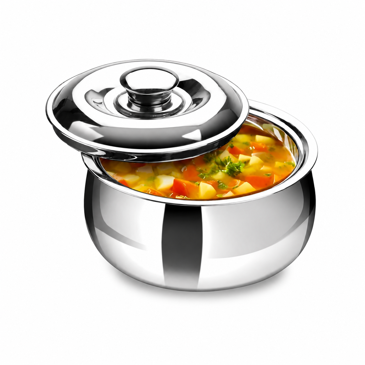 UPCW TRY PLY STAINLESS STEEL BELLY SHAPE CASSEROLE