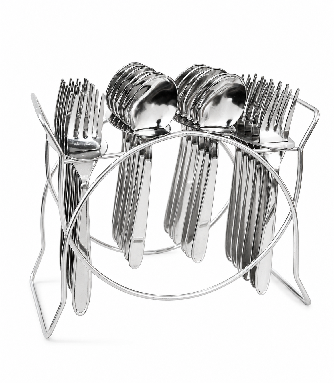 UPCW STAINLESS STEEL CUTLERY SET WITH STAND