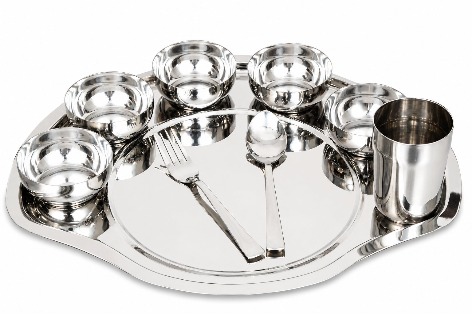 UPCW 9-PIECE MAHARAJA STAINLESS STEEL DINNER SET