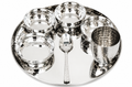 UPCW HAMMERED STAINLESS STEEL DINNER THALI SET – 7 PIECES