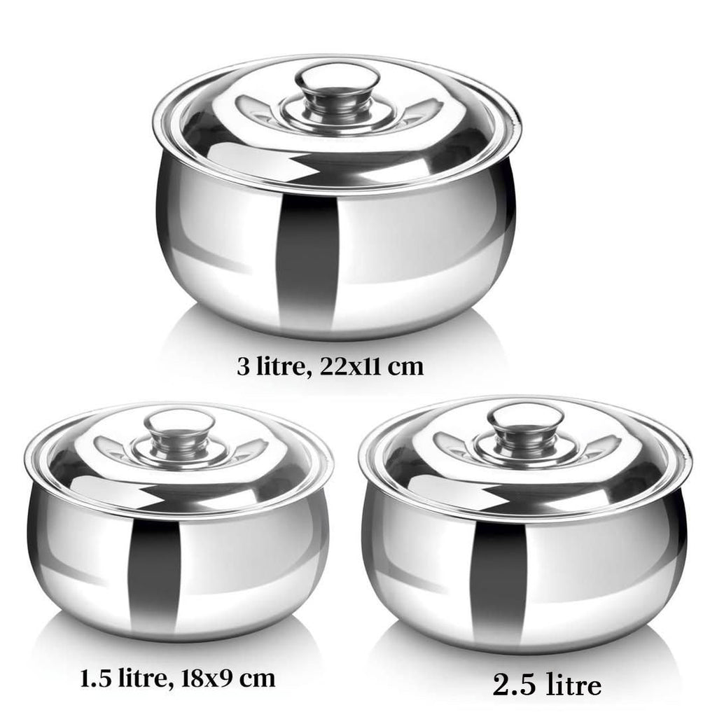 UPCW TRY PLY STAINLESS STEEL BELLY SHAPE CASSEROLE